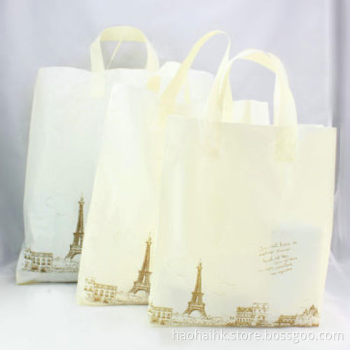 HDPE Organ Plastic Handle Bag, Suitable for Clothing or Gift Packaging